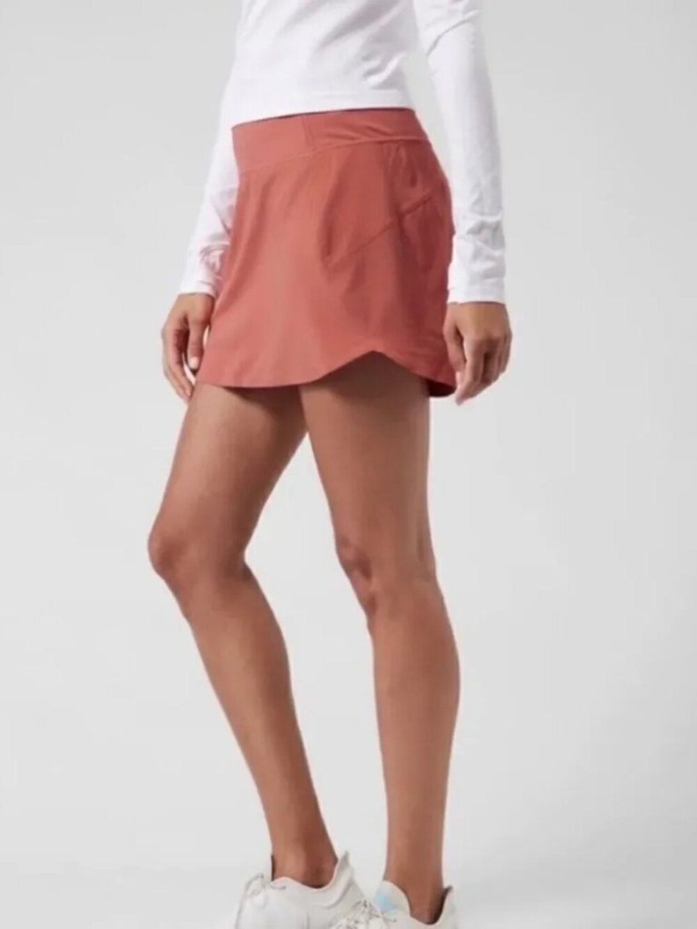 ☀️ Athleta Run With It 14" Active Performance Pink Skort Skirt Shorts XS